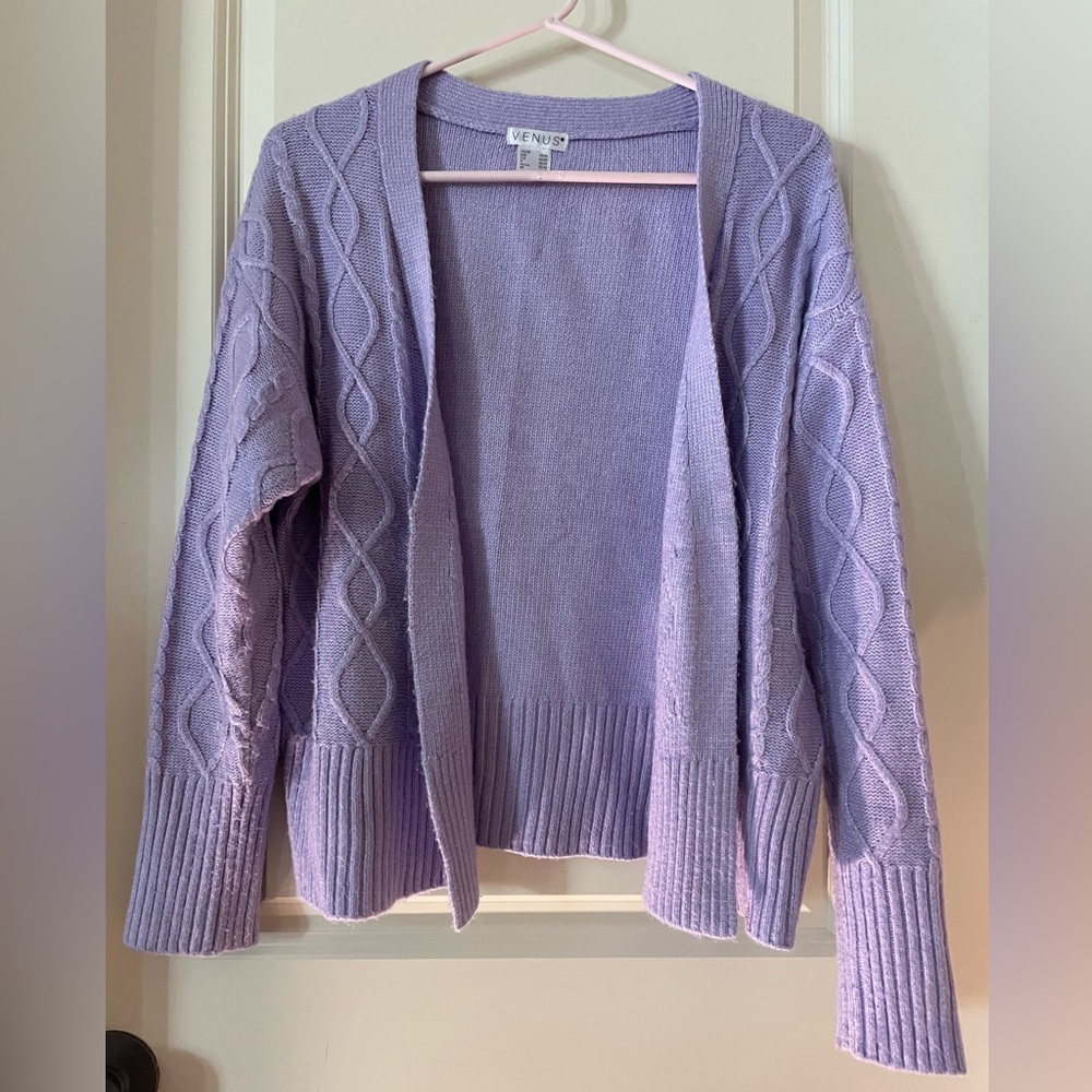 VENUS Purple Knitted Cardigan
